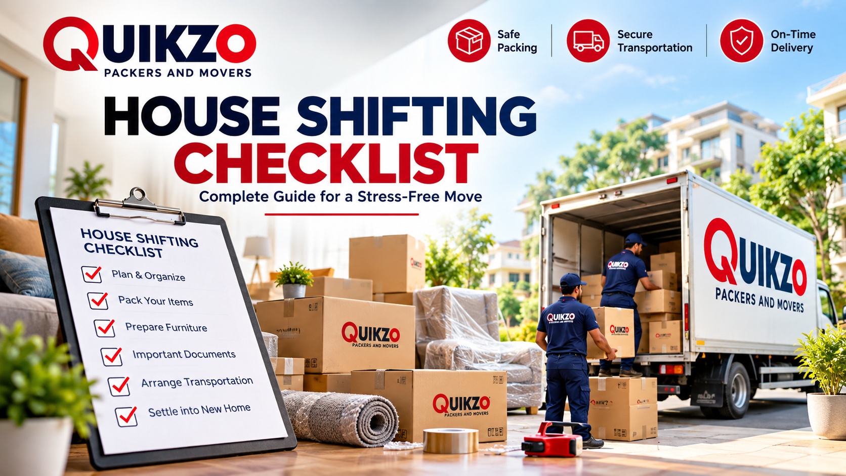 House Shifting Checklist - Quikzo Packers and Movers